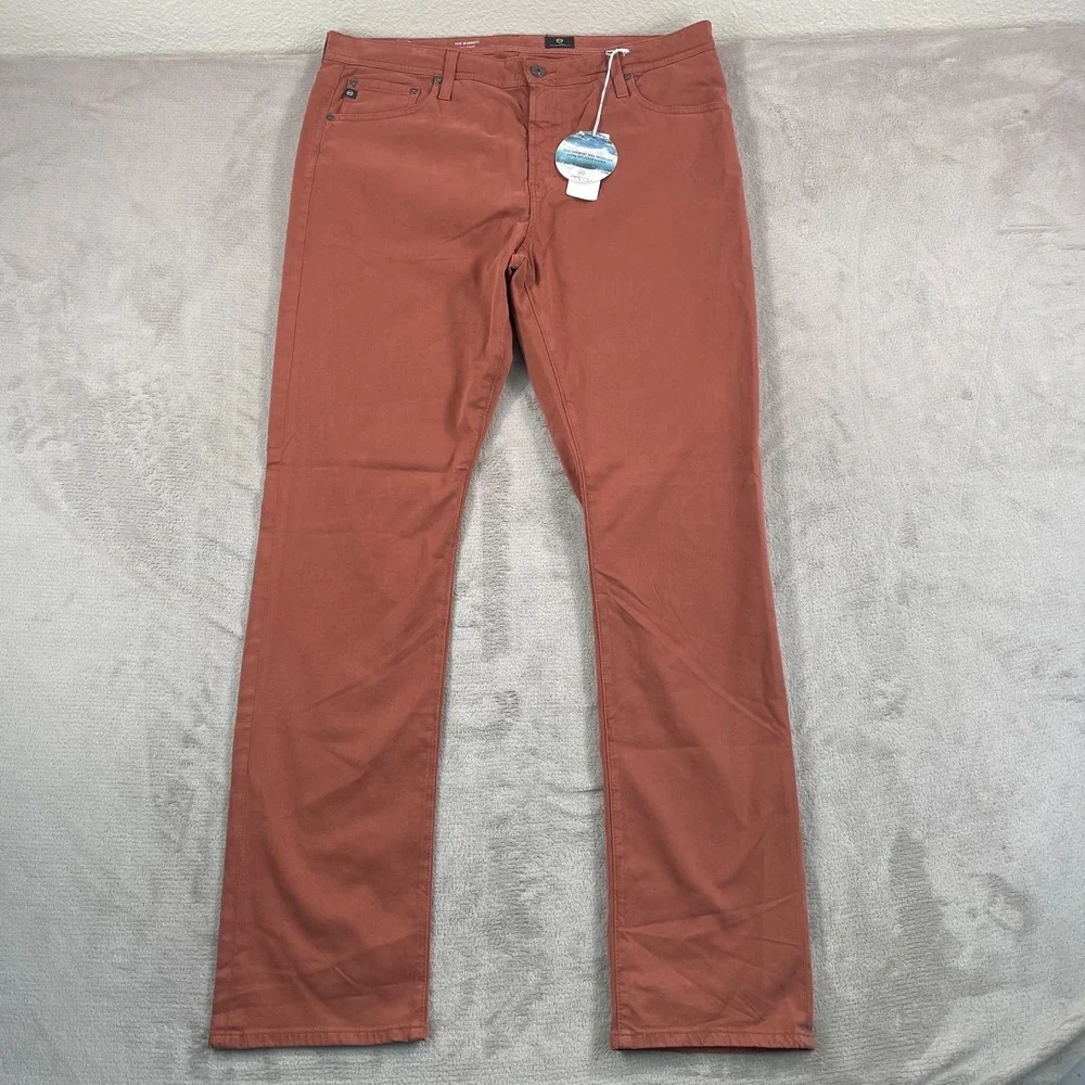 AG Adriano Goldschmied Everett Slim Straight‎ Jeans 38x35 Worn Copper NWT $188